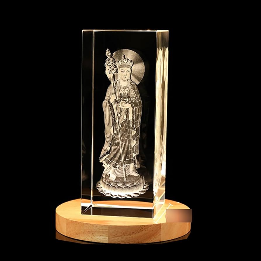 Amazon.co.jp: クリスタル 置物 仏像 地蔵王菩薩 千手観音 彌勒