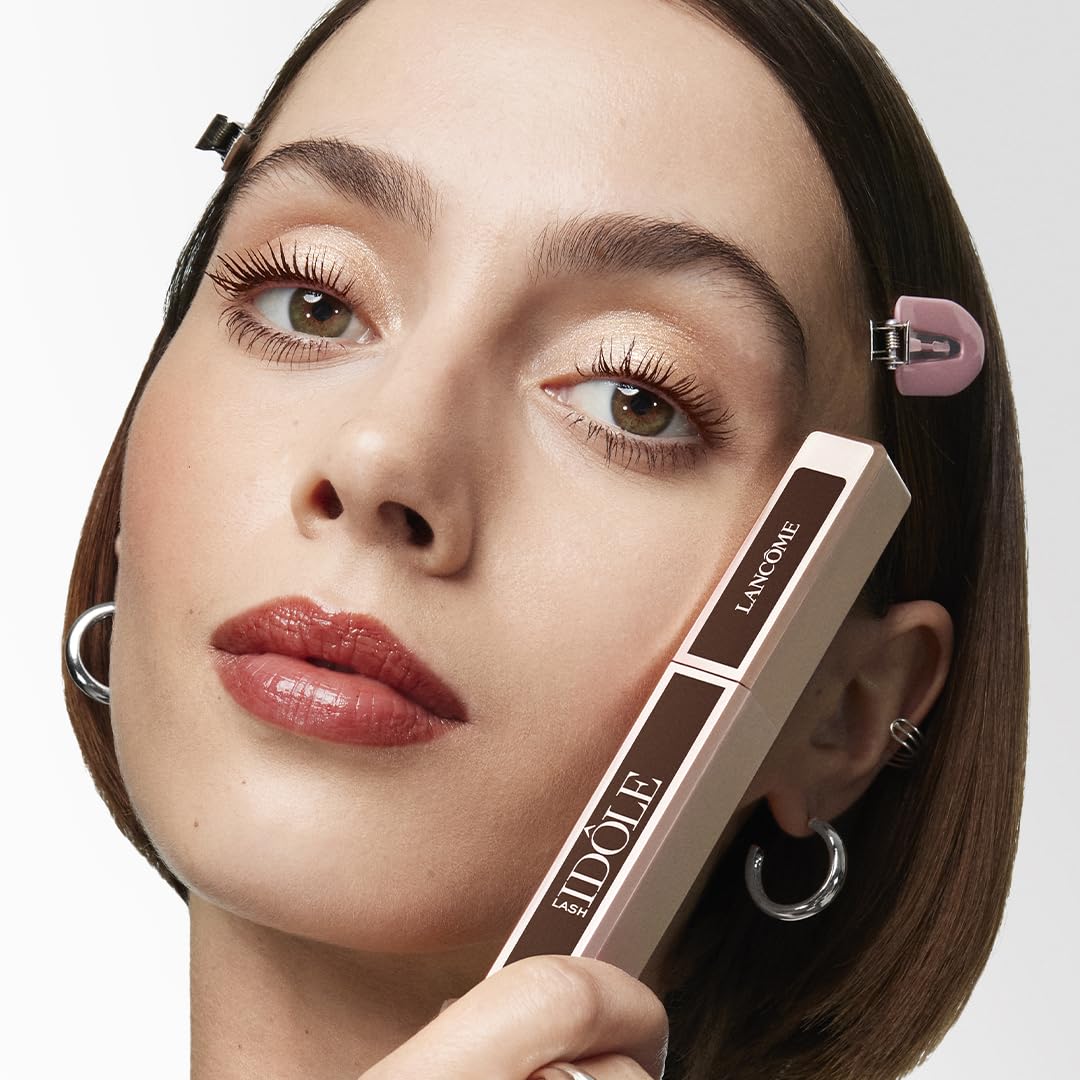 Lancôme - Lash Idôle - Mascara Volumizzante Effetto Ciglia Ricurve Marrone - Texture Ultra Leggera, Applicazione Zero Difetti - Ciglia Moltiplicate, Volume Istantaneo - Tenuta 24h