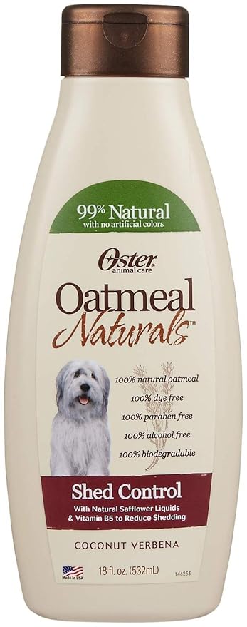 Oster Oatmeal Essentials Shampoo, 18-Ounce, Shed Control
