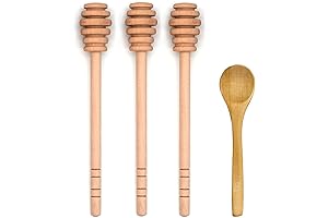 Forest Honey Dipper Stick Set of 4, 6 Inches