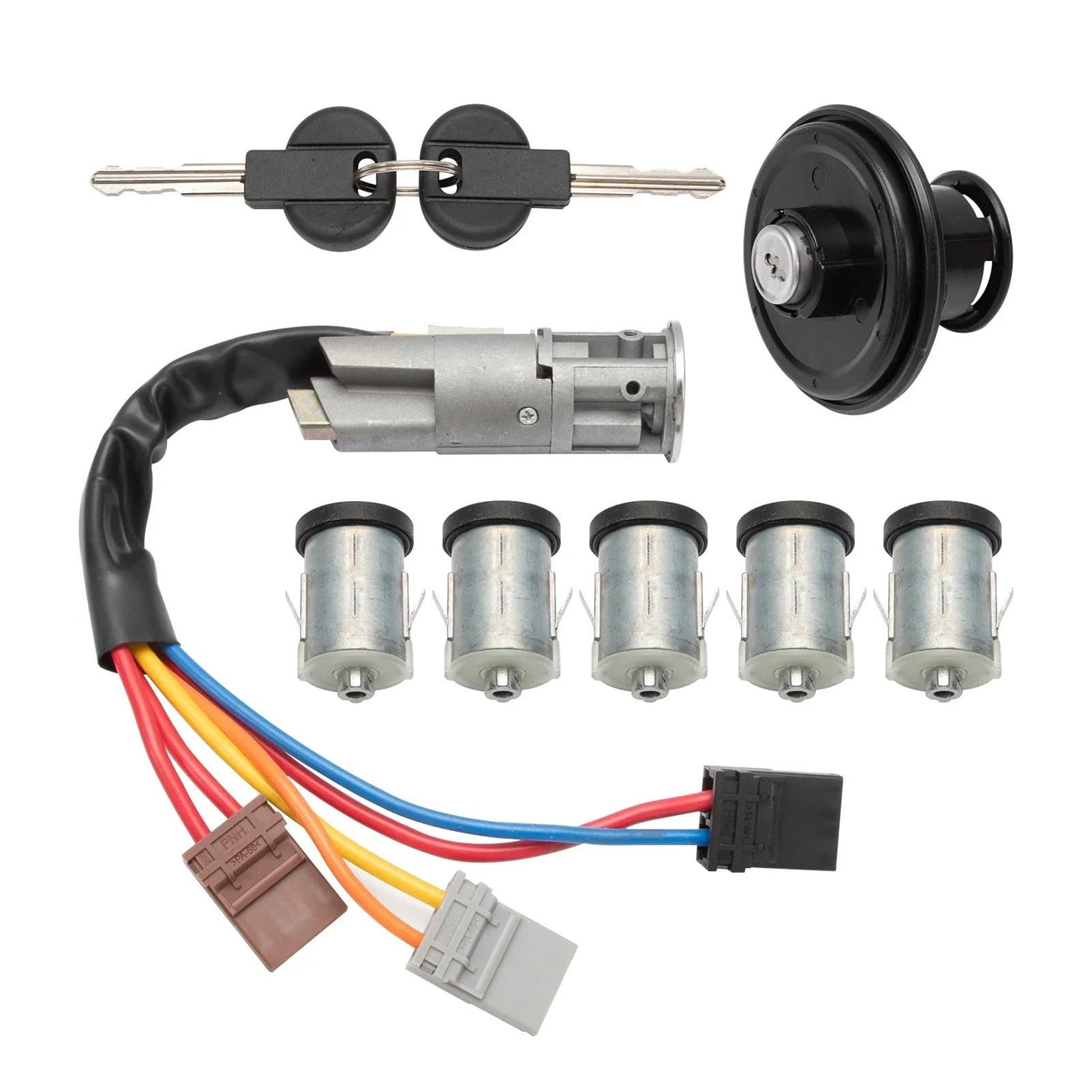 Juego de Cerradura Kit de Interruptor de Encendido 4162F4 4162L9 4162S1 4162-S1 Apto for Citroen Jumpy Apto for Peugeot Expert Apto for Fiat Scudo Barriles de Cerradura de Puerta