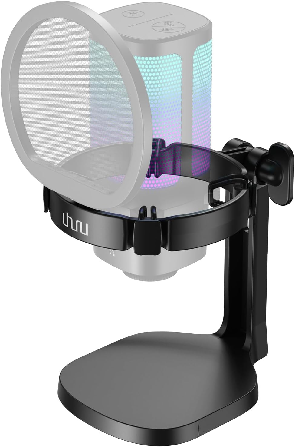 UHURU Desk Stand – Adjustable Mounting Arm for UM2S Microphones, Compatible with HyperX, Rode, Fifine, Shure and More Mics, for Recording/Podcasting/Streaming