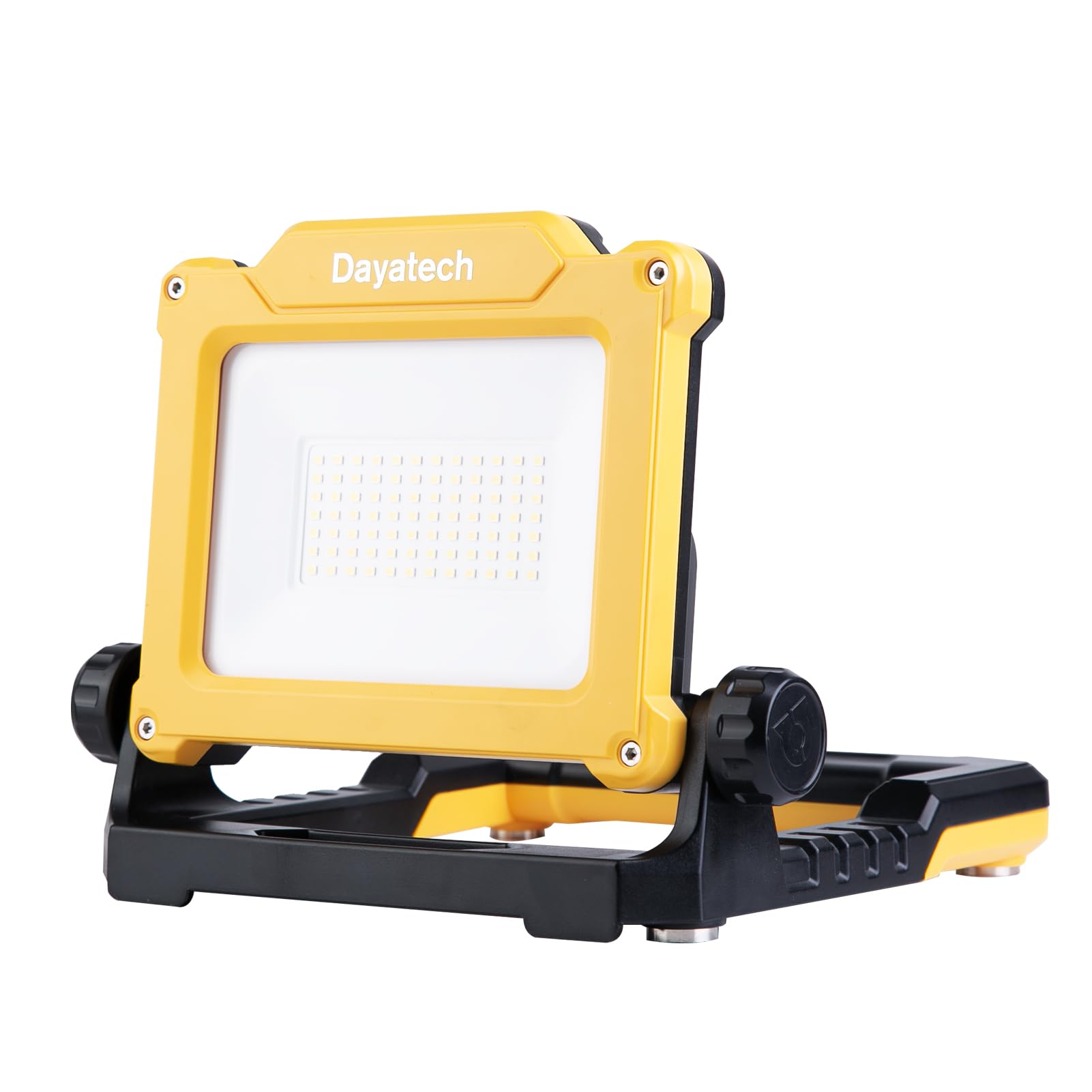 DAYATECH 20W 3000LM Cordless LED Work Light, Compatible with Dewalt, Milwaukee and Makita 18-21 V Battery, Foldable Magnetic Base, Flickerless