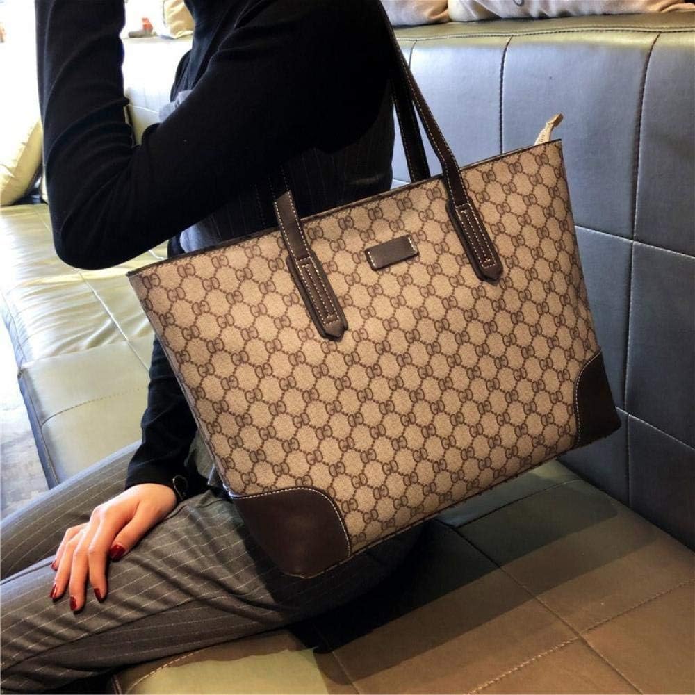 Fashion Trend Shoulder bag women’s fashion trend women’s bags large-capacity classic tote bag simple tote bag mother and child bag three-piece brown,Colour:Brown Beautiful Classic Temperament