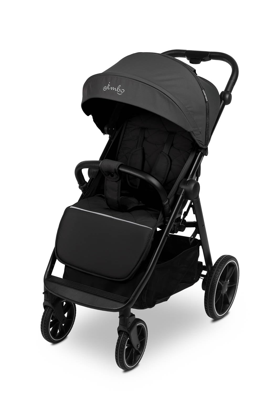 CARETERO Silla de Paseo Caretero Jimbo - Silla de Paseo Robusta y Confortable - Asiento Ajustable - Silla de Paseo Individual Compacta - para Niños de 6 Meses a 22 kg - 80x59x109cm - Negro
