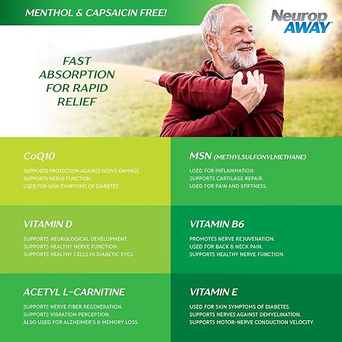 Miniatura 5 de NeuropAWAY Gel de máxima resistencia, gel de alivio rápido, sin mentol, alivio calmante para quemar, hormigueo y entumecimiento en dedos, manos,