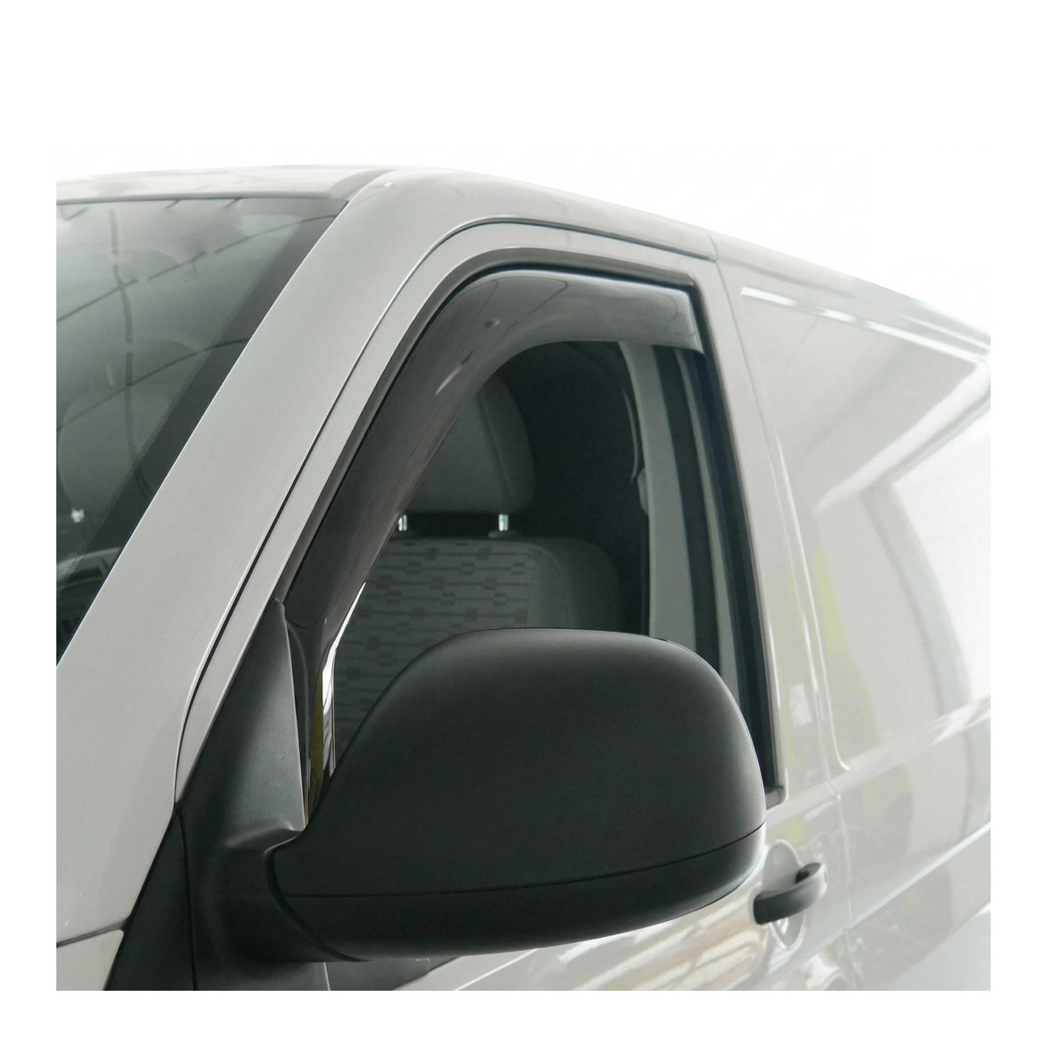 OMAC Windabweiser Regenabweiser kompatibel mit VW T6 T6.1 Transporter 2015-2024 Dunkel 2tlg