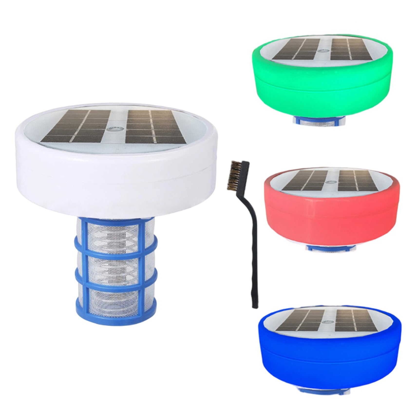 Solar Pool Ionizer Pool Ionizer with Test Paper & Brush Ideal for Home Reducing Chlorine Purifying Water