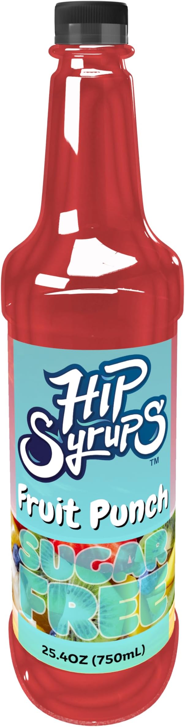 Hip Syrups - Fruit Punch Sugar Free Simple Syrup Designed for Water Flavor, Bubble Tea, Boba Tea, Cocktails, Sugar Free