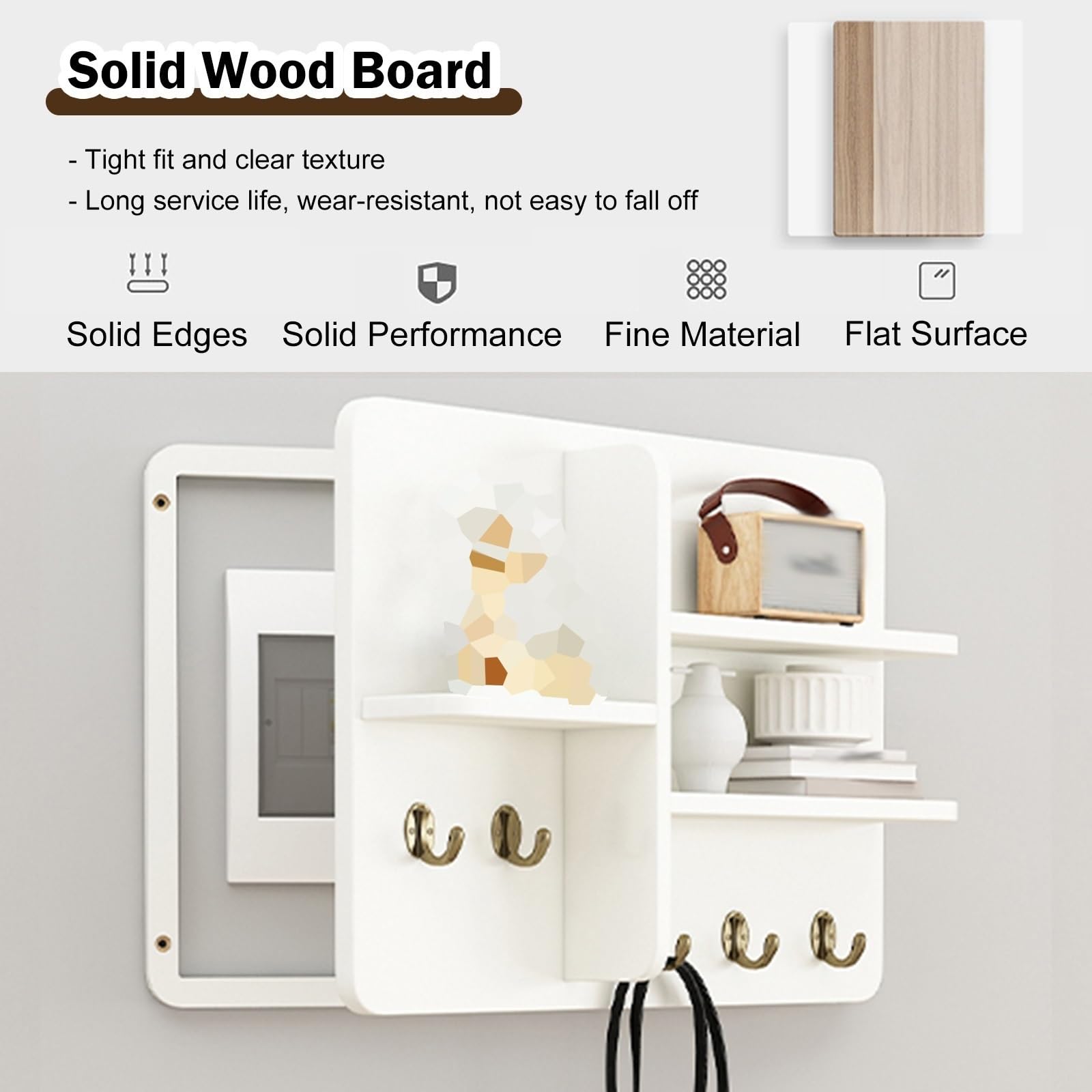 Tapa Contador Cubierta Decorativa Para Panel Eléctrico, Cuadro Decorativo Para Medidor Eléctrico Con Bisagras, Estante Almacenamiento De Madera Para Colgar En La Pared, Tapa Abatible(Style 3,40x30 cm(