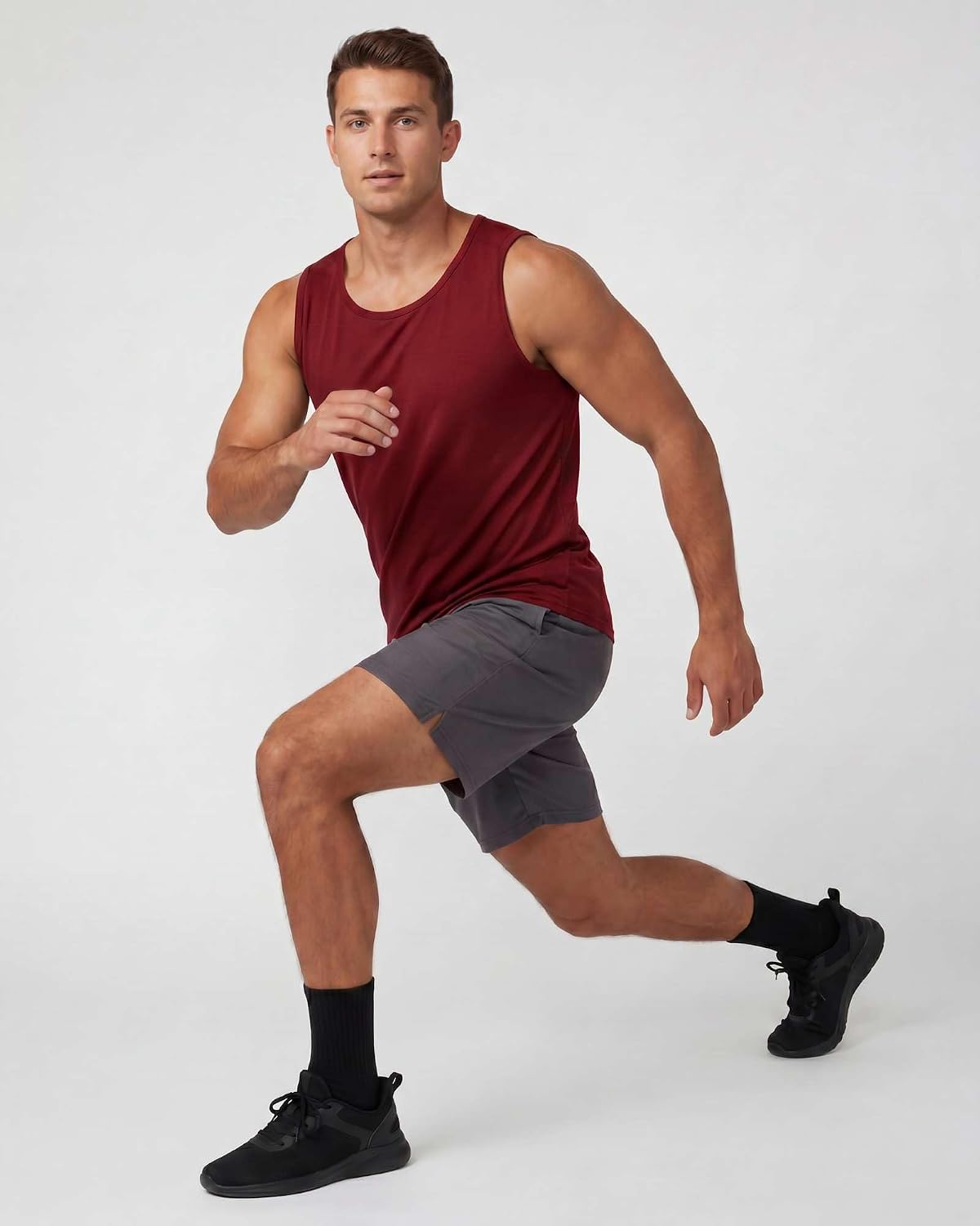 5 Pack Men's Dry Fit Muscle Tank Tops Sleeveless Gym Workout Undershirt Tee