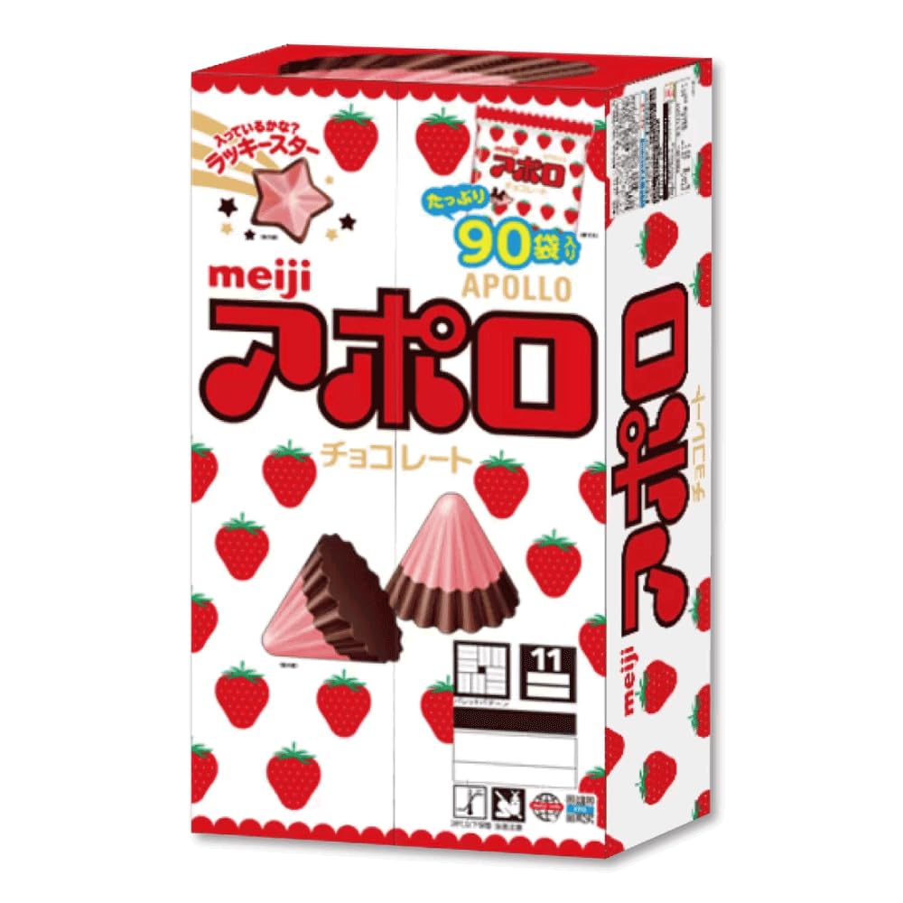 6箱　アポロ チョコレート 90袋 756g Amazon | 明治 アポロ チョコレート 大容量 90袋入 756g イチゴチョコ