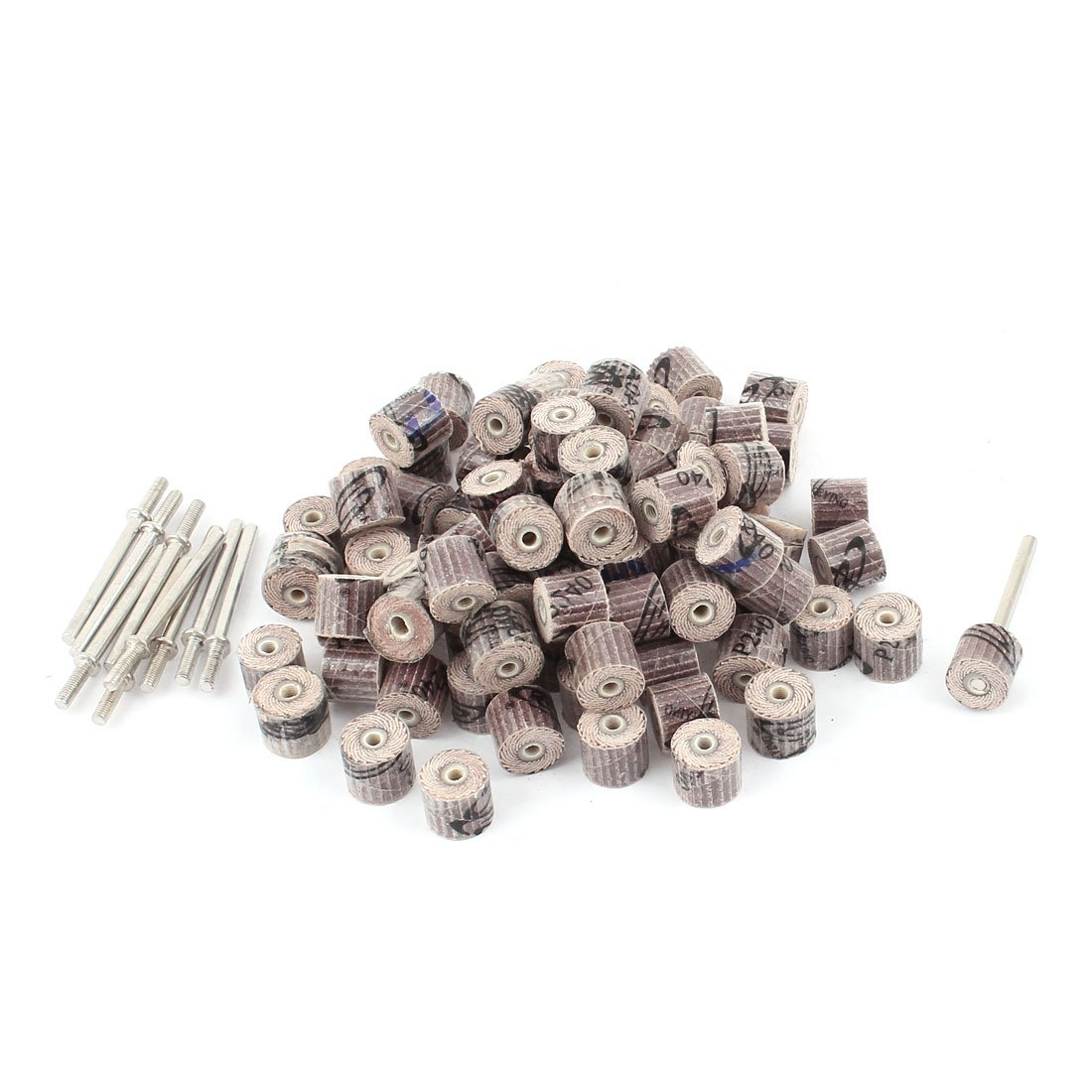 Aexit 100 Pieces Abrasives 240 Grit 10x10x3mm Flap Wheel Cylindrical Grinding Polishing Discs Model:30as123qo185