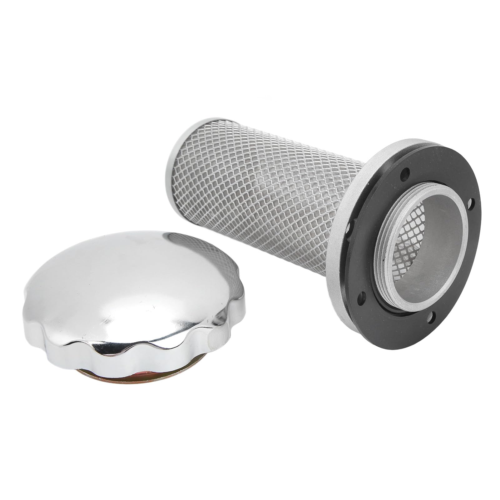 Reniflard hydraulique en acier inoxydable pour réservoirs de fioul avec tamis fin – Filtre à air amovible avec 4 vis pour industries métallurgiques, pétrolières et chimiques –
