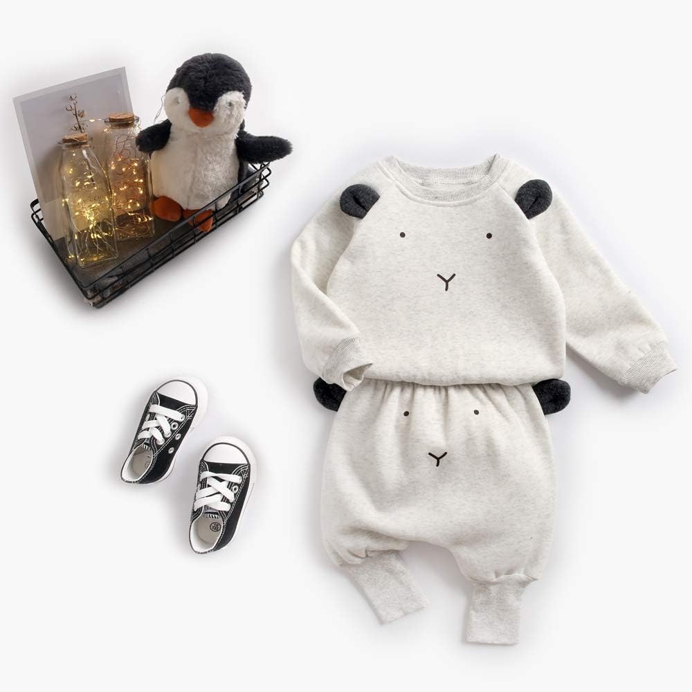Winter Animal Toddler Infant Unisex Clothing Set Cotton Sweatshirts and Harem Pants
