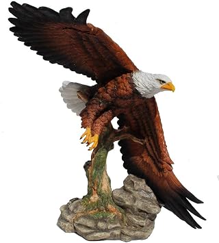 Unicorn Studios WU74890AA Flying Eagle with Color Sculpture