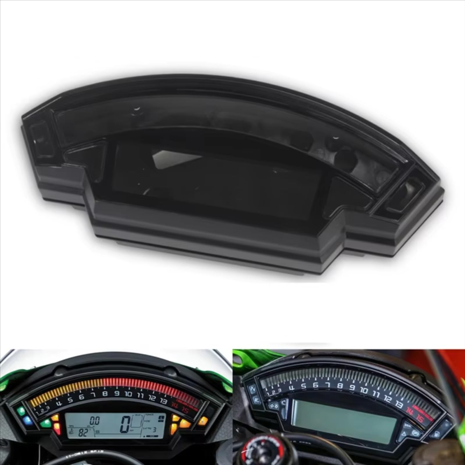 Tachometer Instrumentenkoffer Kompatibel Mit Für NinjaZX-10R 2016 2017 2018 2019 2020 2021 Motorrad-Instrumenten-Tachometer-Gehäuseabdeckung