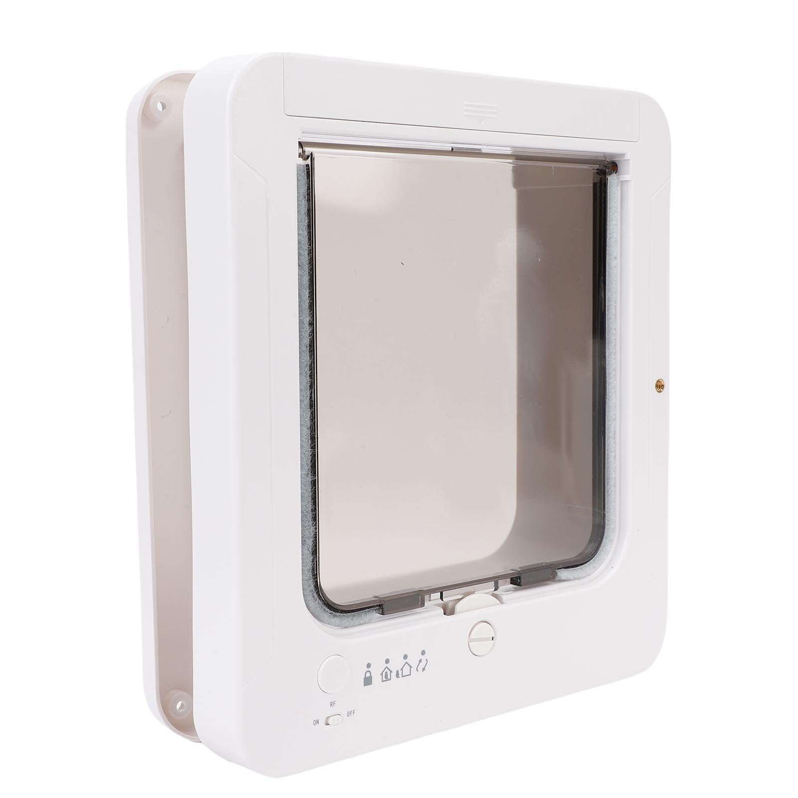 Tnfeeon Puerta Automática para Gatos, Entrada Bidireccional Compatible con Microchip para Dueños de Mascotas, Diseño Resistente a la Intemperie con Tecnología de Detección Inteligente para Uso en