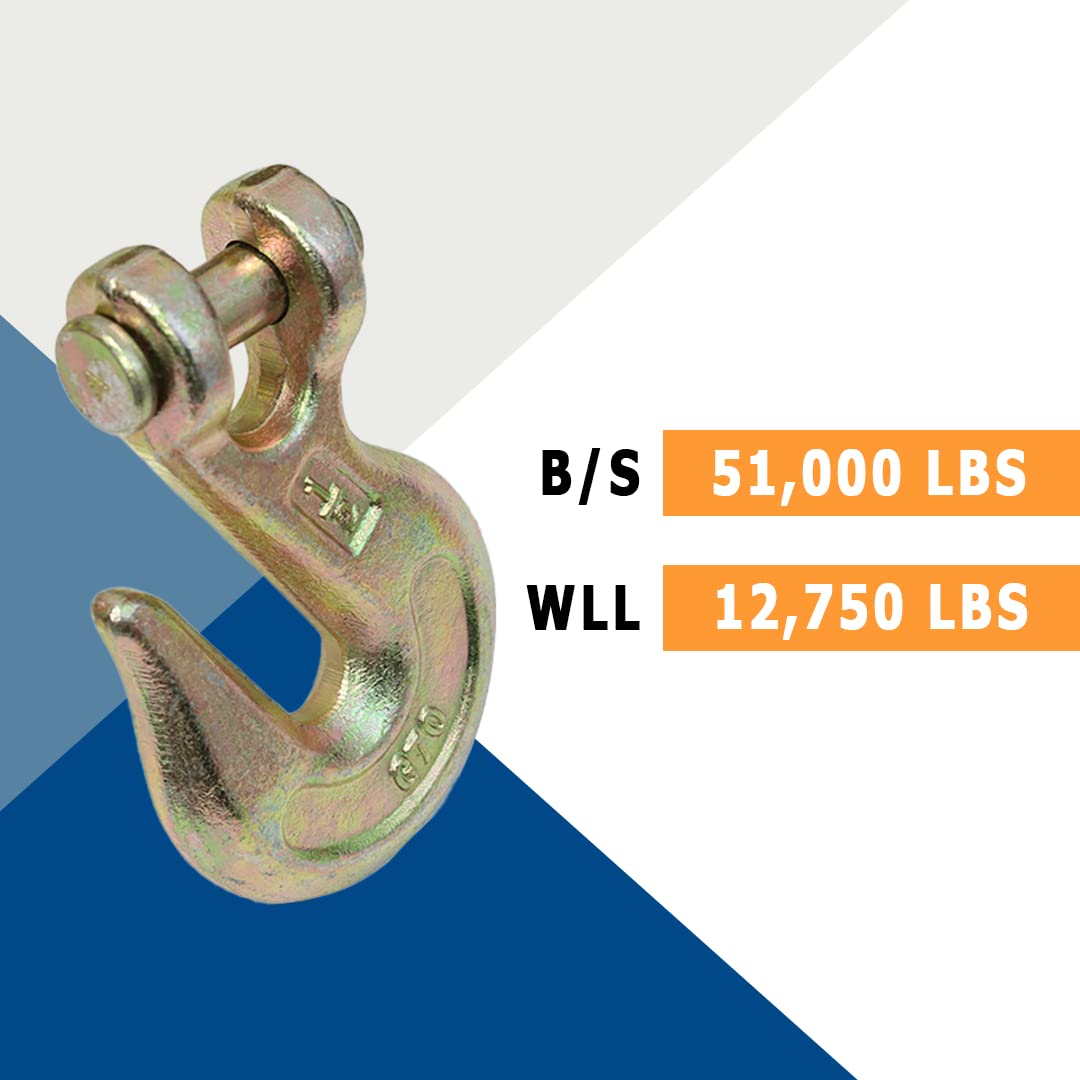 Boxer Ganci Forggiati Grado 70 1/2" - Resistenza 23.1 Kg - 4 Pezzi Per Rimorchi E Traino - 3