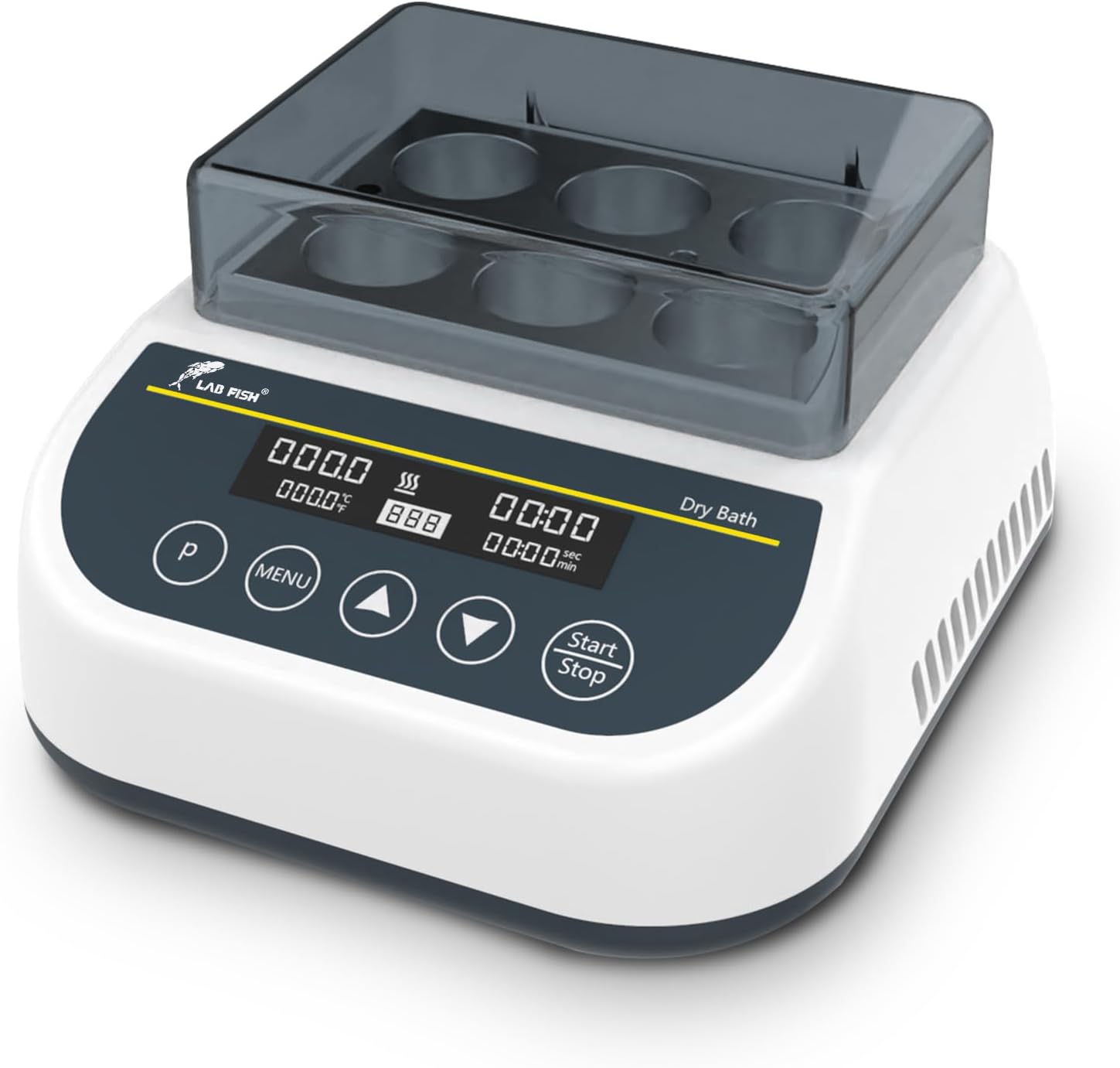 LABFISH Heating Digital Dry Bath Incubator Laboratory Thermostatic Heater,Programmable Timer | Dry Block Incubator with 50ml*6 Centrifuge Tubes Block