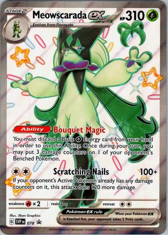 Pokemon - Meowscarada ex SVP 078 – Black Star Promo Foil - Single Card