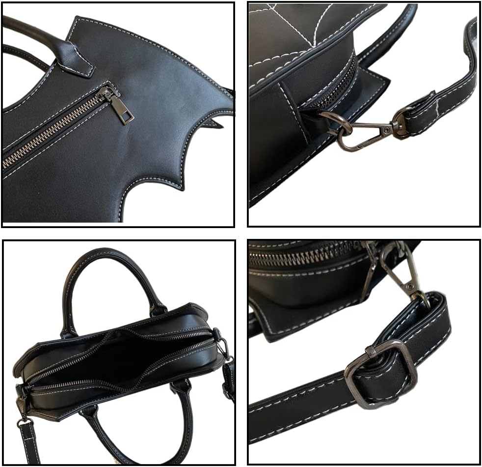 Women Bat Wing Crossbody Bag Goth Punk Fashion Handbag for Girl Gothic Shoulder Bag