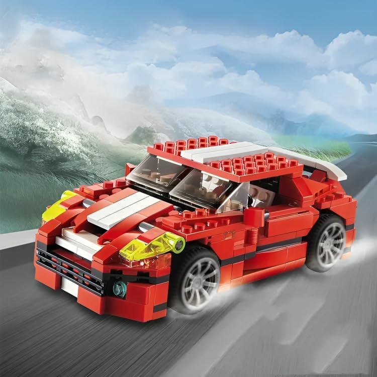 Image of Sky Tech Roaring Power Architect 3 in 1 Building Blocks Brick Set Dinosaur Aircraft Car Toy for Kids, Best Creativity Skills & Engineering Stem Educational Die Toys for Childrens, Set of 1