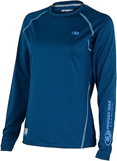 Mossy Oak Long Sleeve Fishing Shirts for Women, SPF Womens Fishing Shirt