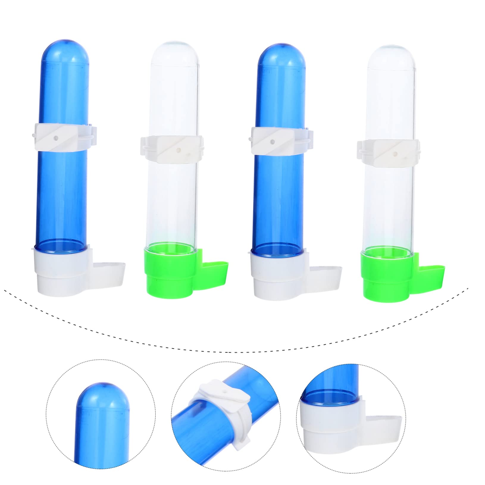 12 Piezas Bebedor De Aves Bebedero Colgante para Pájaros Tazón De Agua para Pájaros Bebedero para Contenedor De Alimentación De Jaula De Loros Loro Bebiendo El Plastico