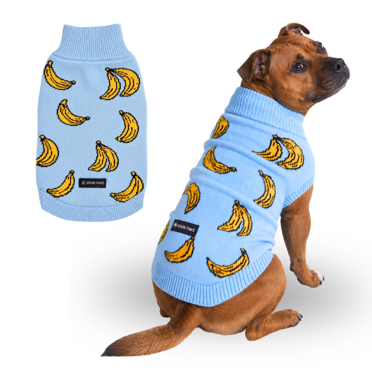 Spark Paws Knit Dog Sweater - Winter Dog Clothes, Small Medium Large