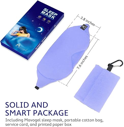 Miniatura 7 de Mavogel Antifaz de algodón para dormir  Máscara de dormir transpirable con bloqueo de luz, suave y cómoda para hombres y mujeres, cubierta de ojos