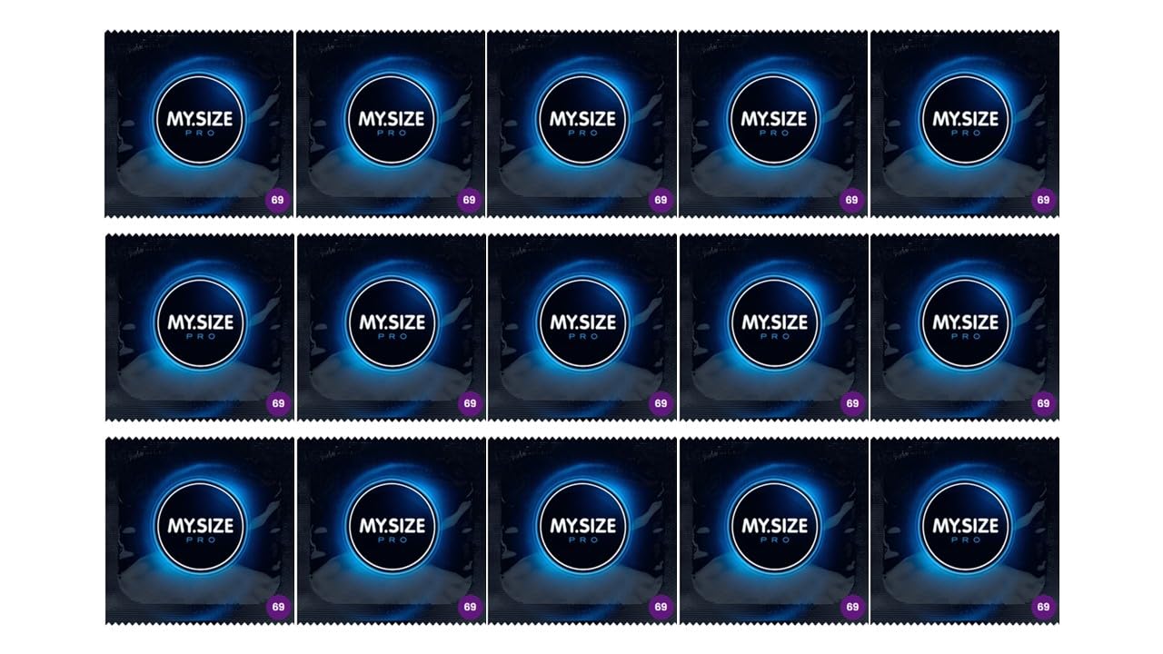 My Size Pro 69mm Bulk Pack of 15 Condoms, Width 2.7 Inches, Length 8.8 Inches