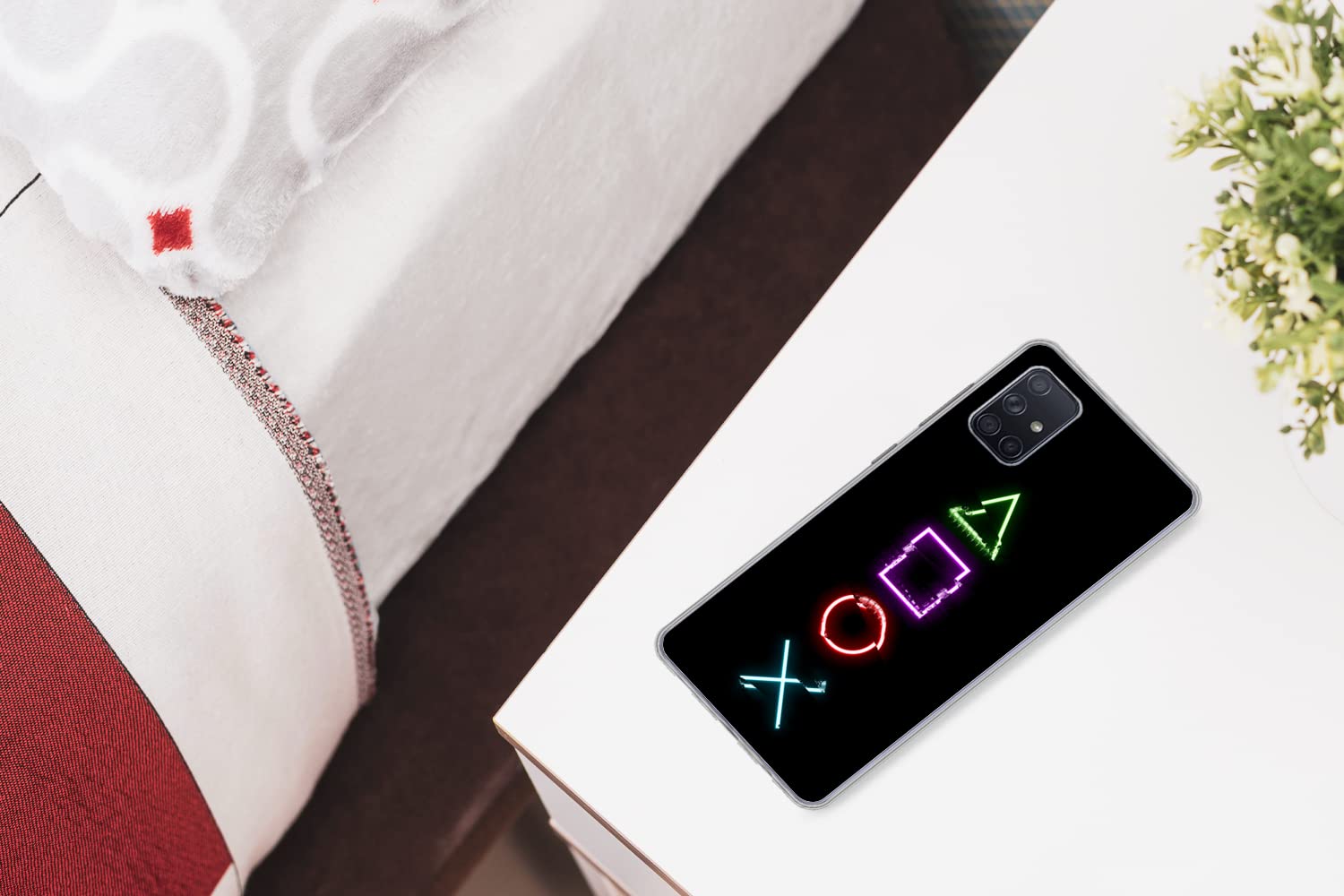 Funda para Samsung Galaxy A51 - Juego - Mando - Neón - Funda de Silicona/Funda Blanda para teléfono móvil