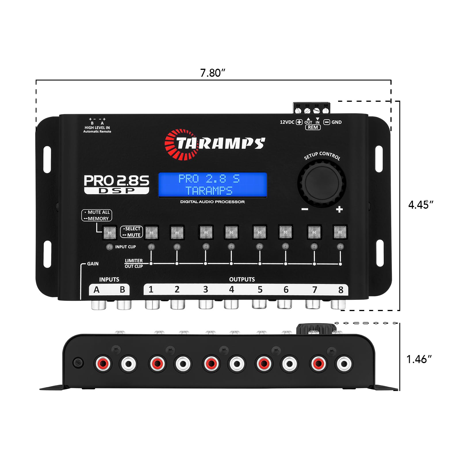 Amazon | Taramps Pro 2.8S ブラック DSP クロスオーバー フルデジタル