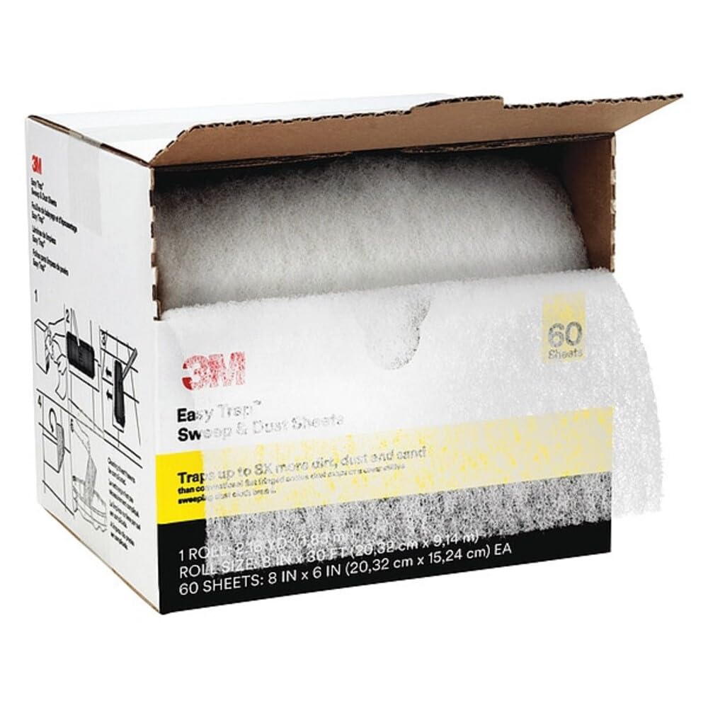 3M Sweep & Dust Easy Trap Duster Barrido y Polvo, Blanco, 2, 12,7 x 15,2 cm, 250 Hojas por Rollo
