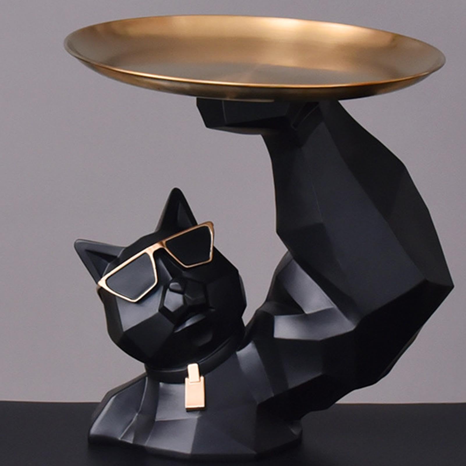 Statua decorativa a forma di gatto, da collezione, creativa e carina