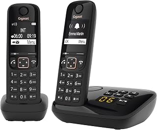 Gigaset ALLROUNDER Duo with answer machine - 2 cordless phones - Large, high-contrast display - Brilliant audio quality - Customisable sound profiles - Hands-free talking - Call blocking, black