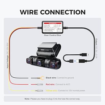 PRUVEEO Smart Acc Hardwire Kit, 12V- 30V to 5V 2A/3A, Intelligent and Adjustable Low Voltage Protection for Dash Cam, HWK-08