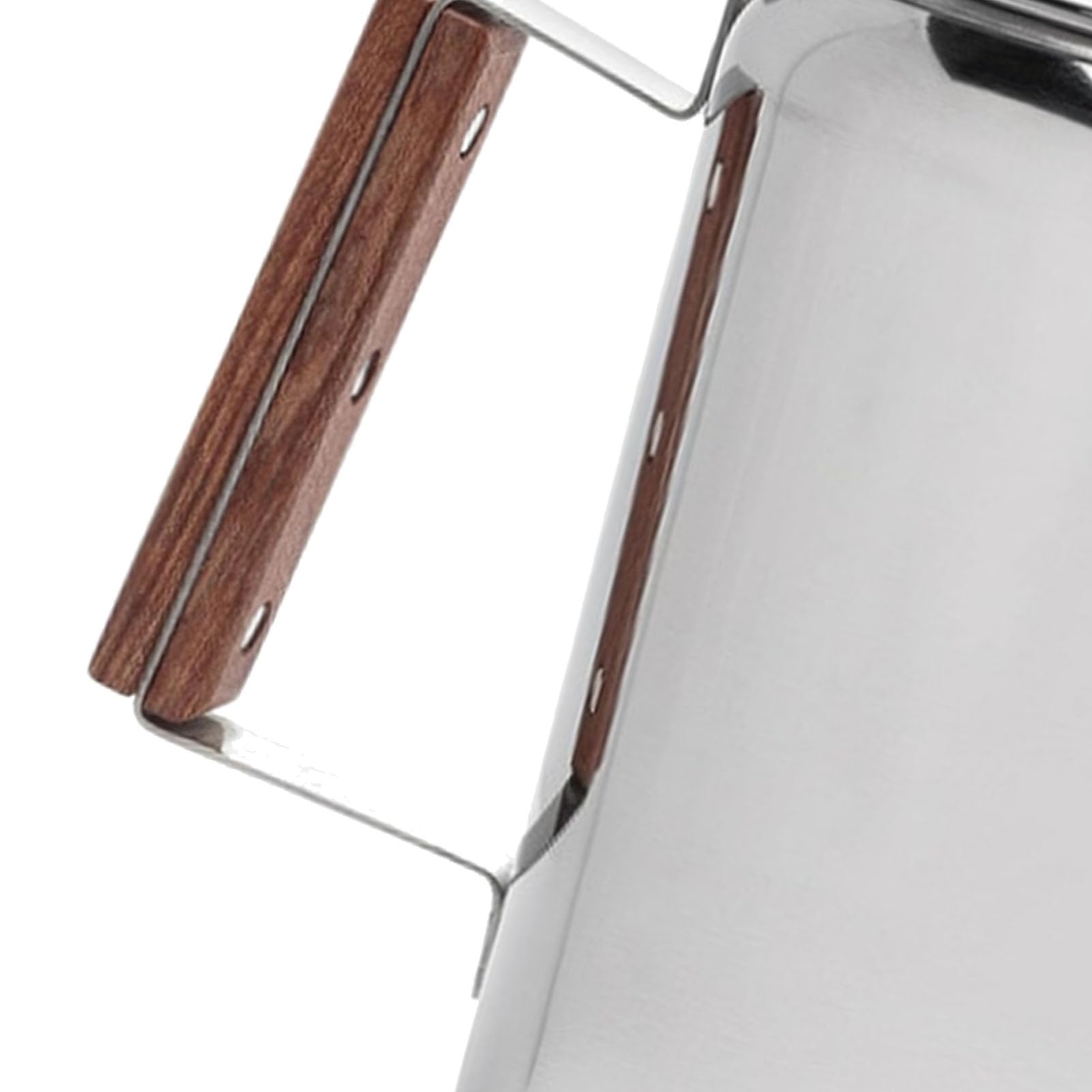 Eléctrica de Acero Inoxidable con Boquilla en V, de Madera y Filtro Fino para Camping, Picnic, Estufa de Gas, Placa de Inducción (12 tazas 2000-3000ML)