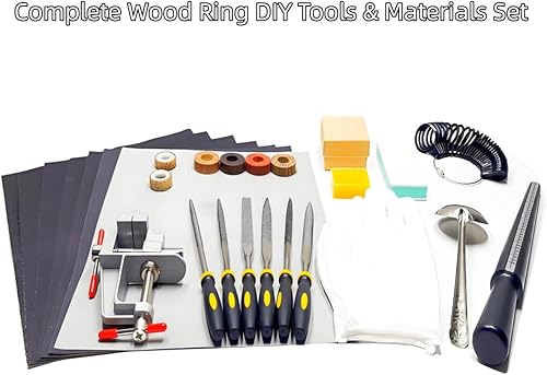 Miniatura 8 de DEUXPER Kit de manualidades de anillos de sándalo, bricolaje para hacer tu propio anillo de joyería, proyecto de manualidades para adultos,