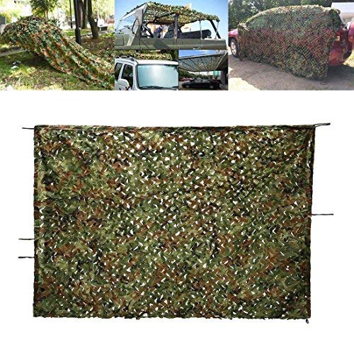 Outerdo 2 m x 3 m Camuflaje Red de Camuflaje Bosque Paisaje Ignífugo Caza Cubre Objetos (No.2)
