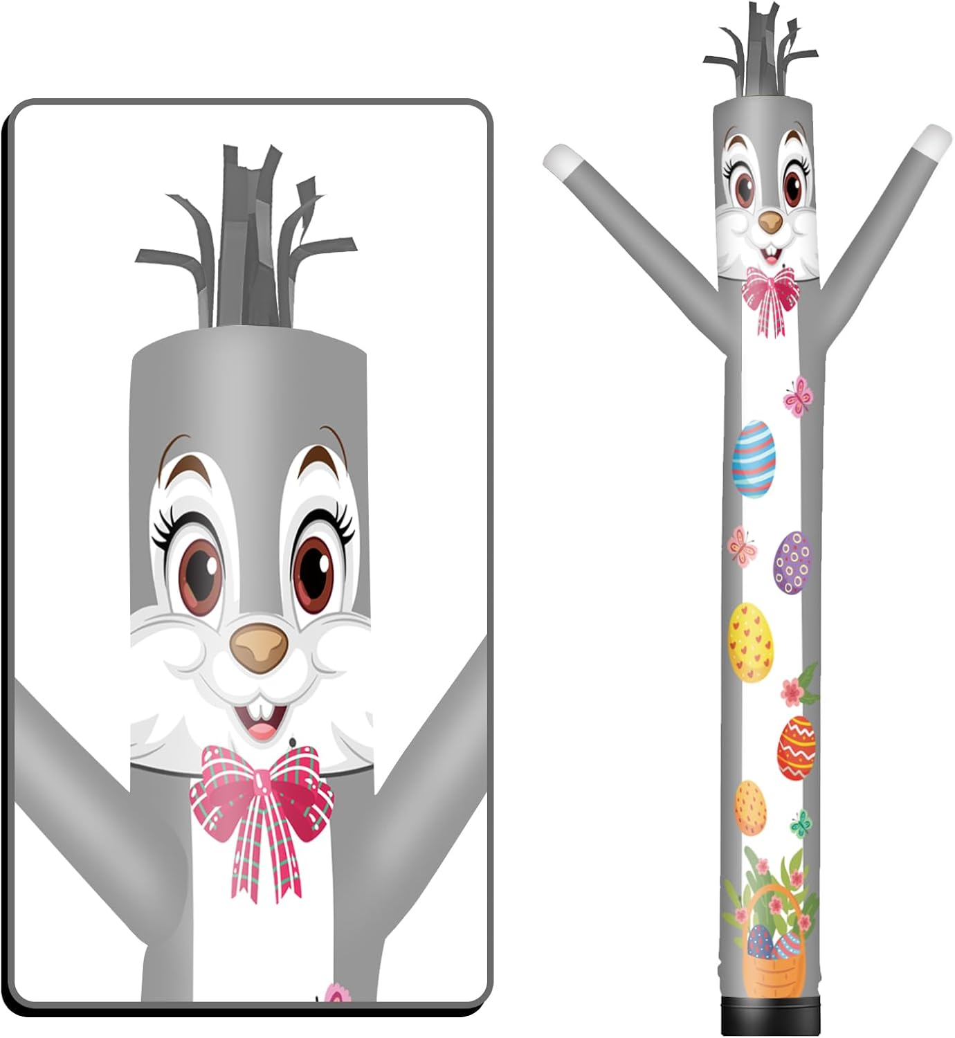10FT Tall Easter Inflatable Tube Man (12''Diameter) Wacky Wavy Dancing Guy for Outdoor Decoration Advertising Business Promotion (Blower Not Included)