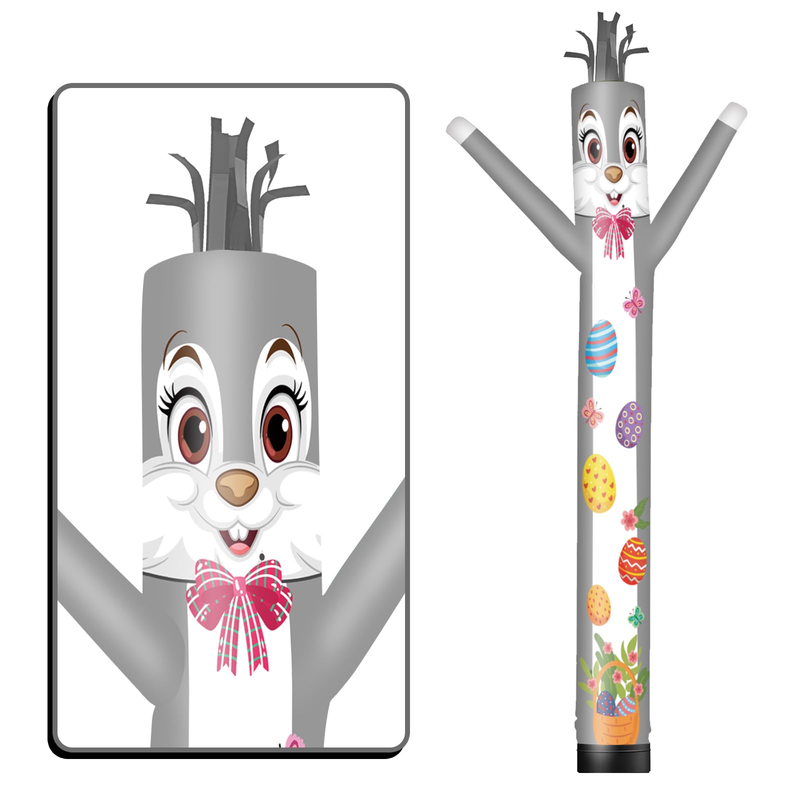FSFLAG 15ft tall inflatable tube man wacky air dancer Wacky Wave Dancer (diameter 18 inches) for outdoor decoration advertising commercial business events-easter(blower not included)
