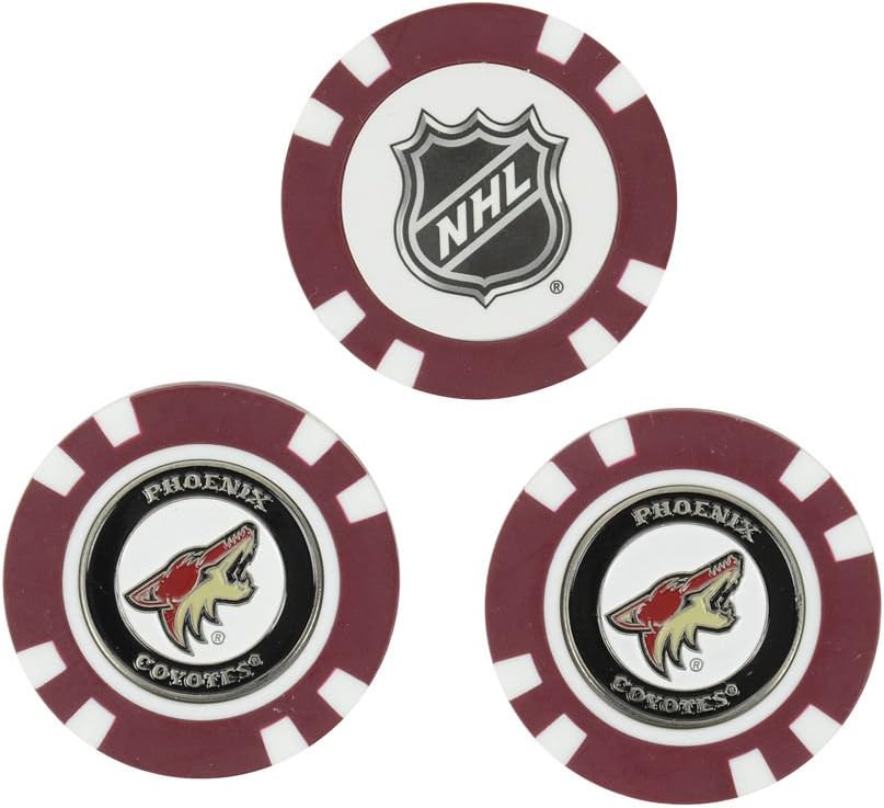 Team Golf NHL Poker Chip Size with Pop Out Smaller Double-Sided Enamel Markers