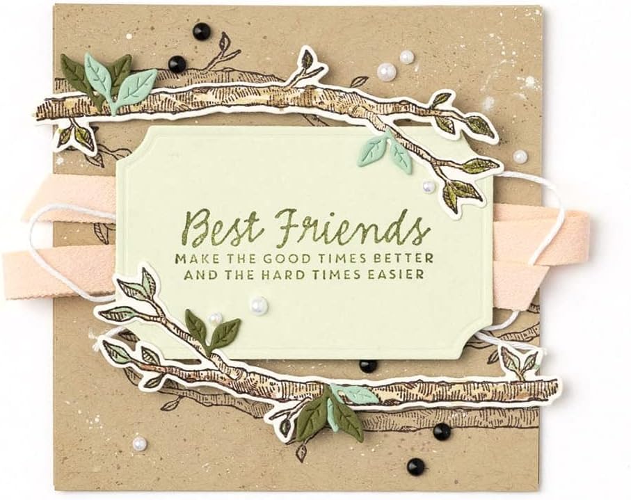Nested Friends and The Nested Friends Adorable Bird Sentiments Stamps DIY Scrapbooking Card Making Design Craft Greetings Sentiments Decorative Template Machine Supplies, (English Stamp no die)