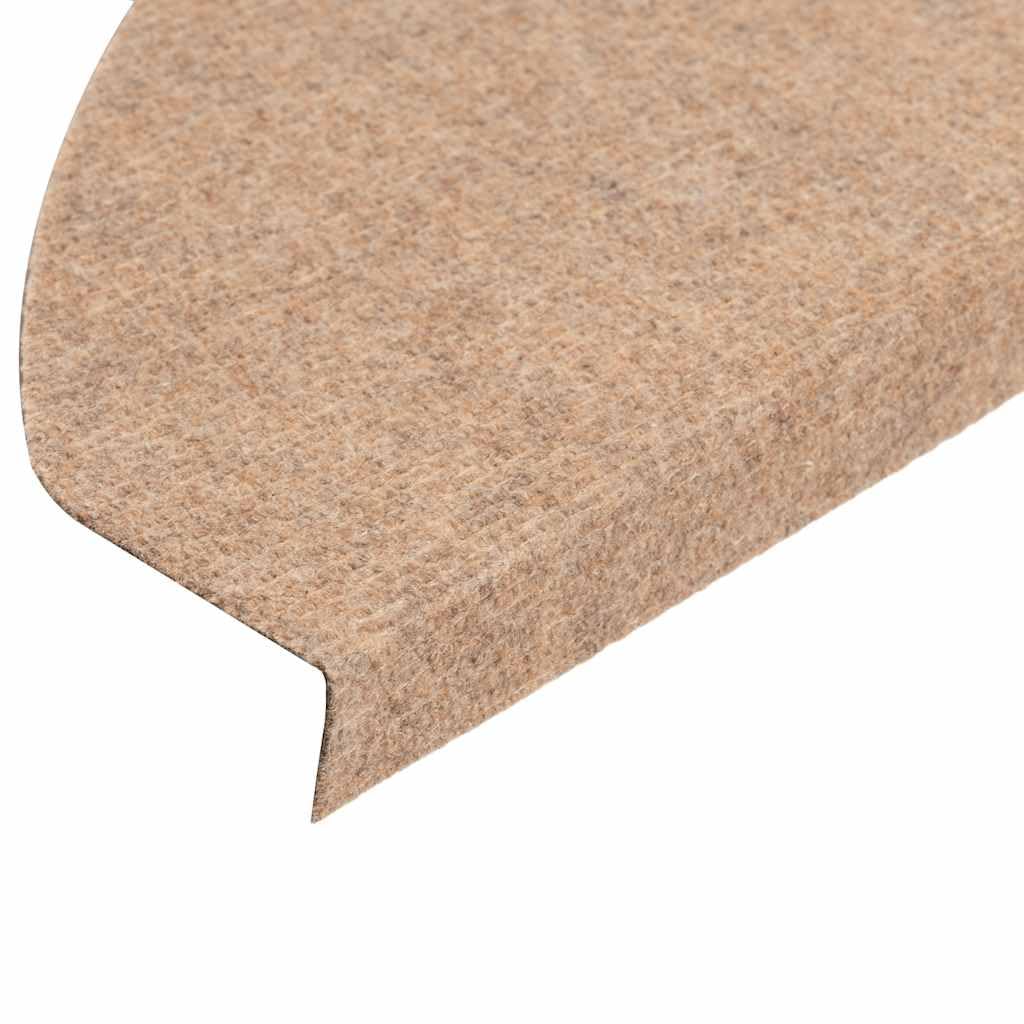 Alfombrillas autoadhesivas para escalones, 15 unidades, fieltro punzonado, 65 x 22,5 x 3,5 cm, con tiras adhesivas para peldaños de madera, antideslizantes y amortiguadoras de sonido