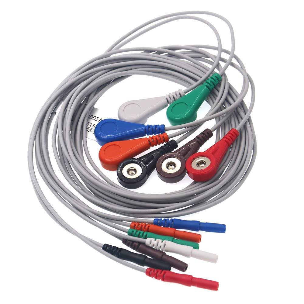 Sinm 10pcs Snap Button Cable, 10 Pcs Detector Cable, Din Type 2.0 Hole for 1.5mm Plug Detector Sensor Cable Connector…