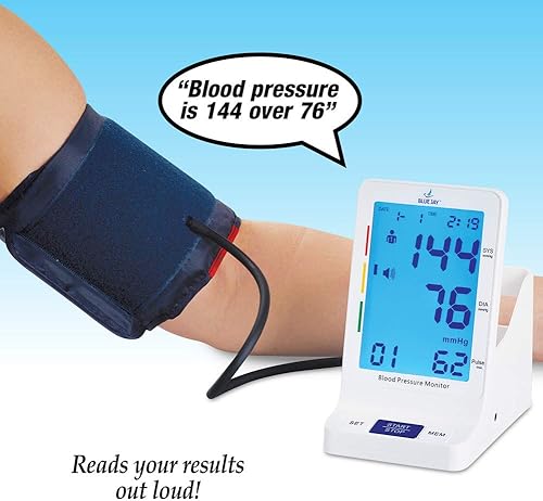 Miniatura 2 de Blue Jay An Elite Healthcare Brand Monitor DLX BP de Big Digit Talking 'Perfect Measure' - Monitor BP superior del brazo, monitor BP calibrado, uso
