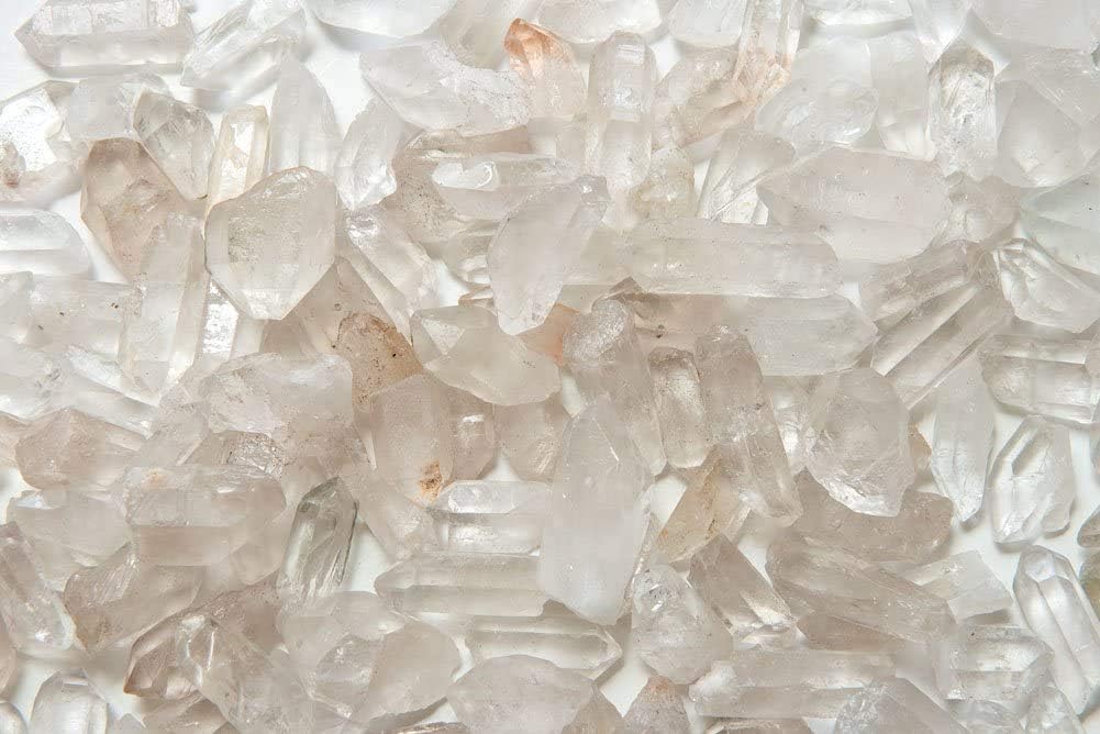 Fantasia Materials: 5 lbs Unpolished Crystal Quartz Points from Brazil - Average 1" to 1.5"