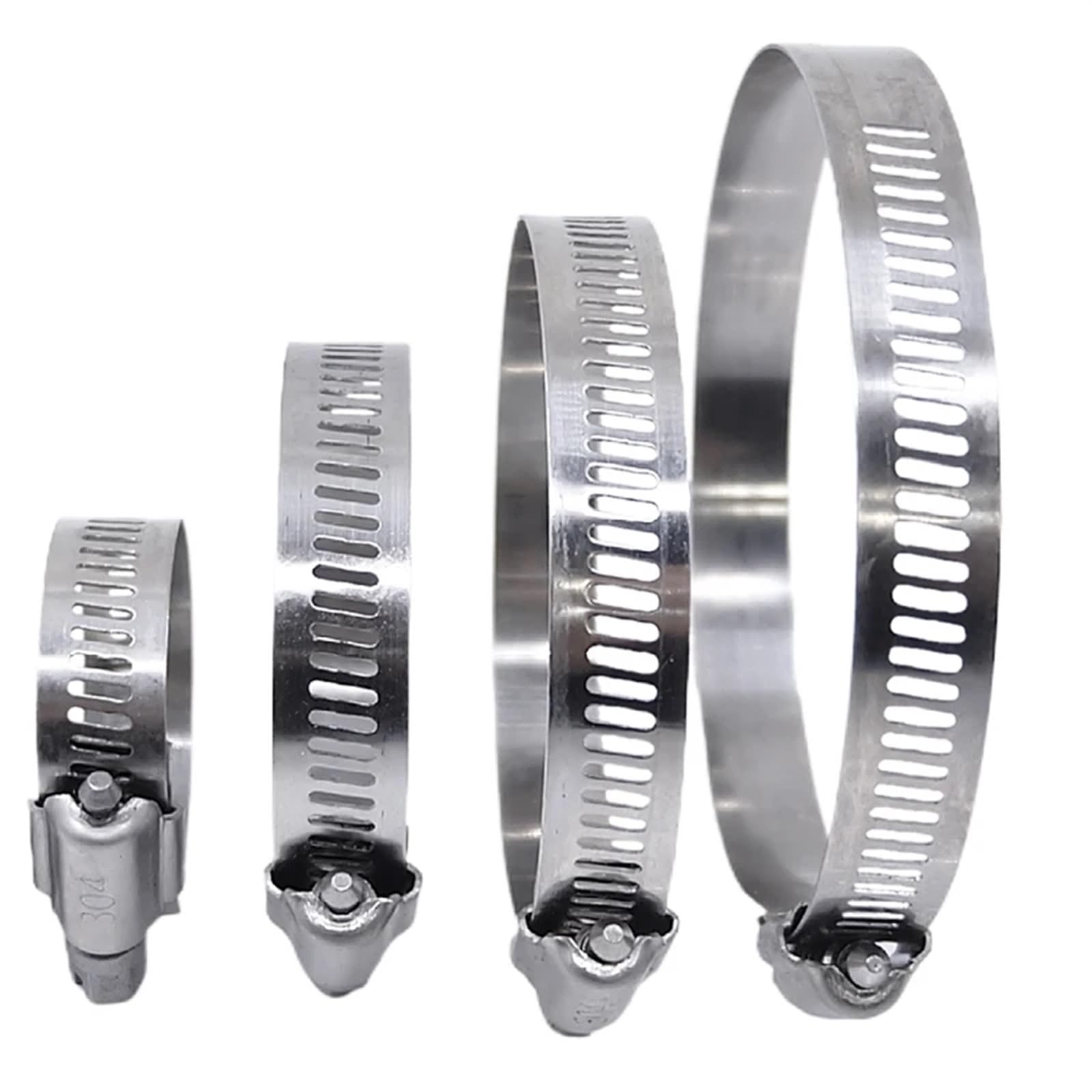 Abrazadera De Manguera Abrazaderas de manguera ajustables, abrazaderas de acero inoxidable, abrazaderas de tornillo sin fin, abrazaderas for tuberías de combustible de automóvil, herramientas fijas Pa